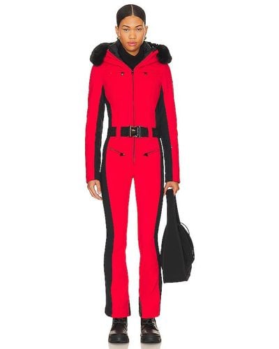 Goldbergh Parry Ski Faux Fur Jumpsuit - Red