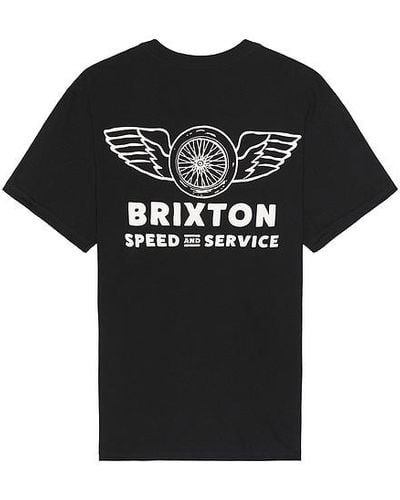Brixton Spoke Short Sleeve Tailored Tee - Black
