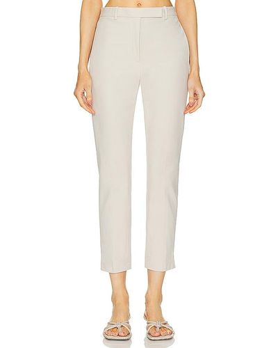 Theory High Waisted Taper Pant - Natural