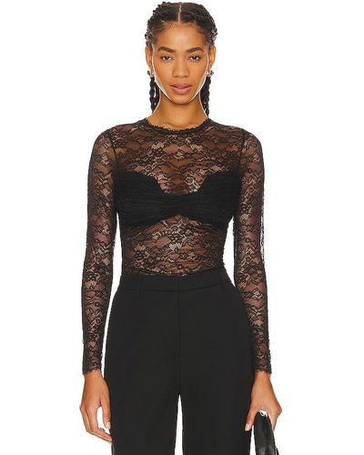 MOTHER OF ALL Ellie Lace Top - Black