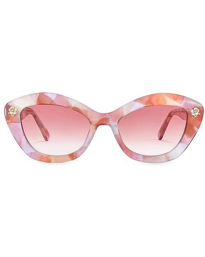 LoveShackFancy Gafas de sol estilo ojos de gato hessel - Rosa