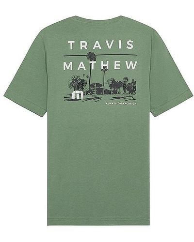 Travis Mathew Camiseta greenway trail - Verde