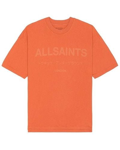 AllSaints Camiseta laser - Naranja