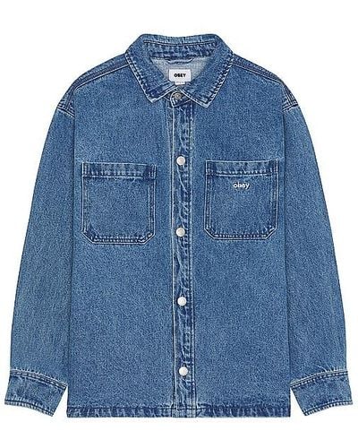 Obey Winston Shirt Jacket - Blue