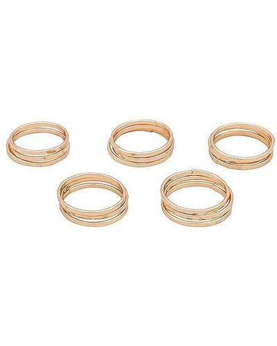 8 Other Reasons Simple Band Ring Set - White