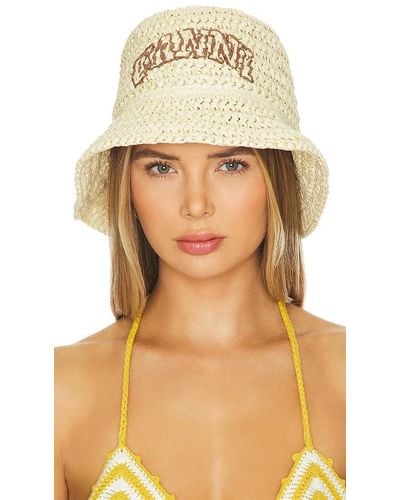 Ganni Summer Straw Hat - Natural