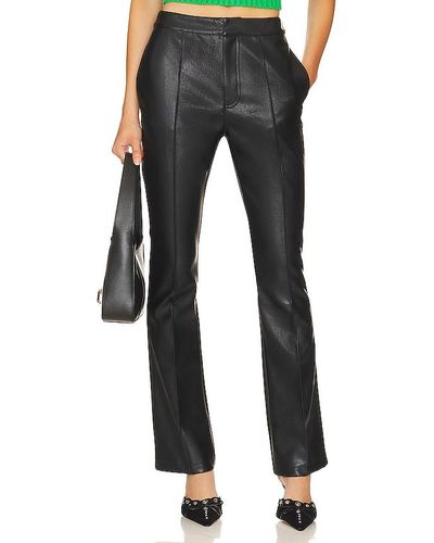 Line & Dot Reina Faux Leather Trousers - Black