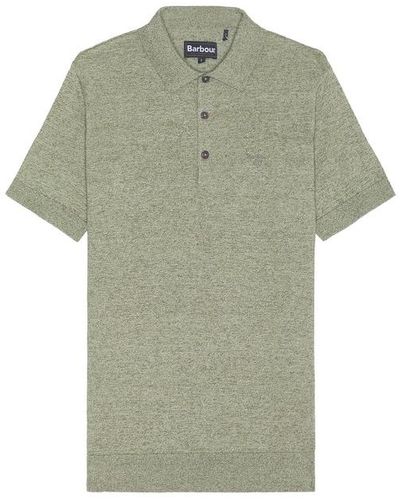 Barbour Buston Knit Polo - Green