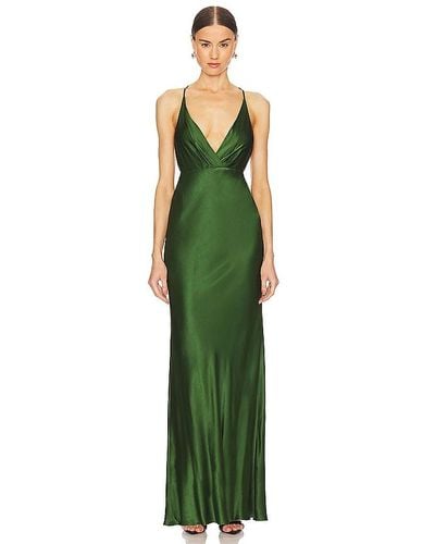 Shona Joy Elia Halter Maxi Dress - Green