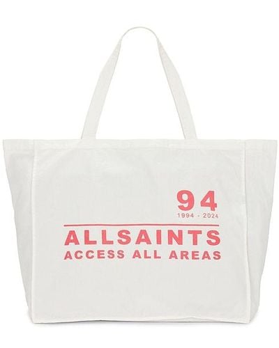 AllSaints Access All Areas Tote - White