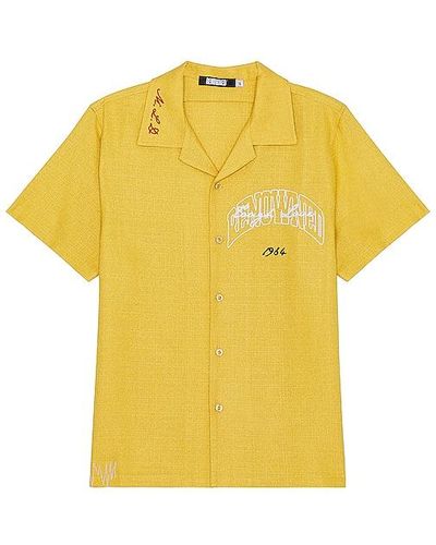 RENOWNED Tough Love Button Up Shirt - Yellow