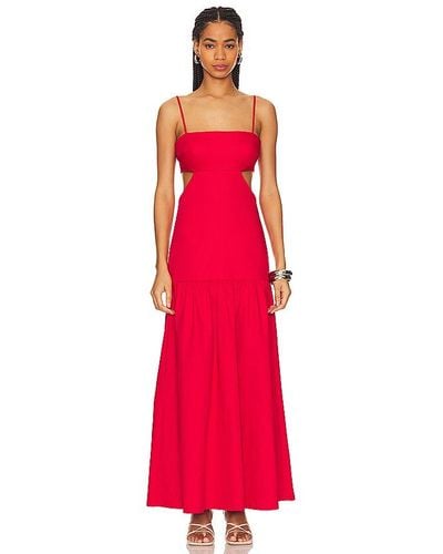 Adriana Degreas Cut Out Maxi Dress - Red