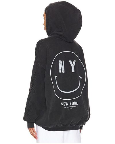The Laundry Room New York Smiley Hideout Hoodie - Black