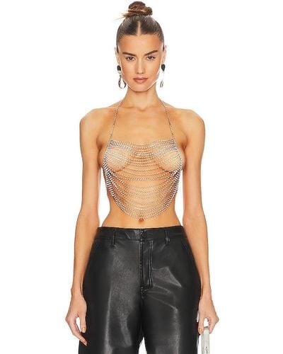 8 Other Reasons X revolve chain halter top - Negro
