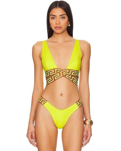 Versace Bikini Top - Yellow