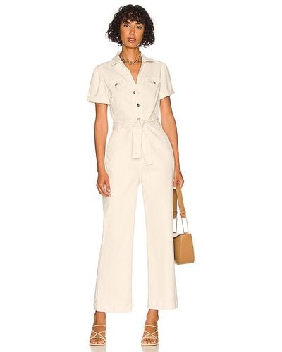 PAIGE Anessa Puff Sleeve Jumpsuit - Natural