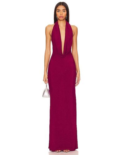 Nbd Antoinette Draped Gown - Red