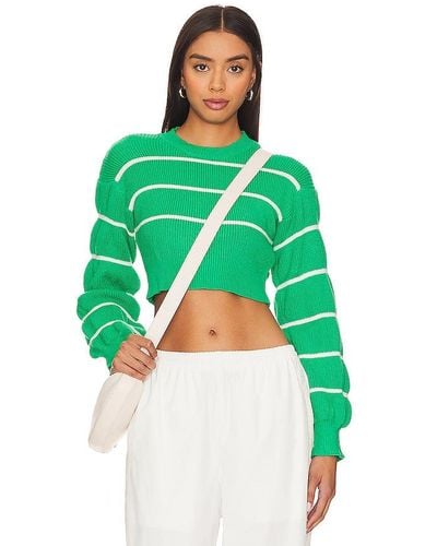 superdown Sophia Stripe Sweater - Green