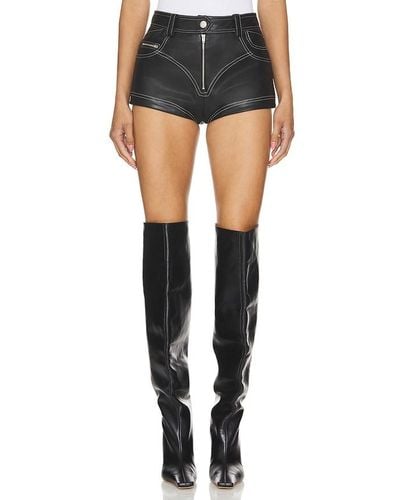 Lovers + Friends SHORTS SABRINA FAUX LEATHER - Schwarz