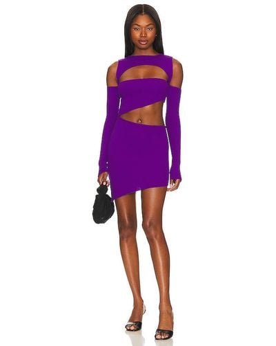 Baobab Violeta Asymmetrical Mini Dress - Purple