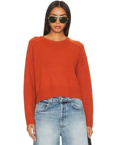 Autumn Cashmere PULL CROPPED BOXY - Rouge