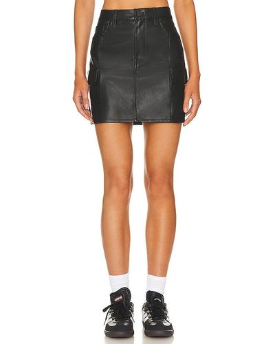 Hudson Jeans Cargo Faux Leather Viper Skirt - Black