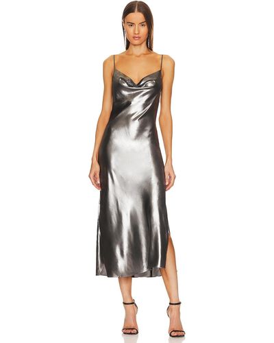 AllSaints Hadley Metallic ドレス - ホワイト