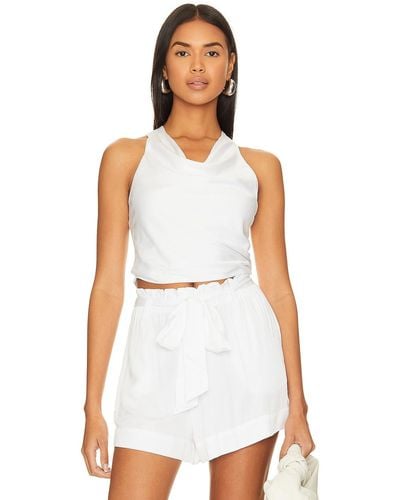 Bella Dahl Tie Back Bias Halter Top - ホワイト