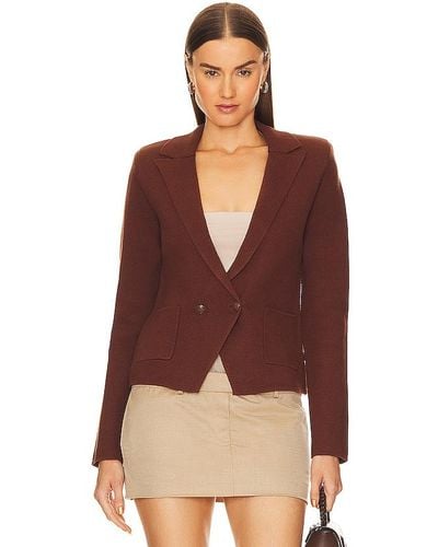 L'Agence Sofia Knit Blazer - Red