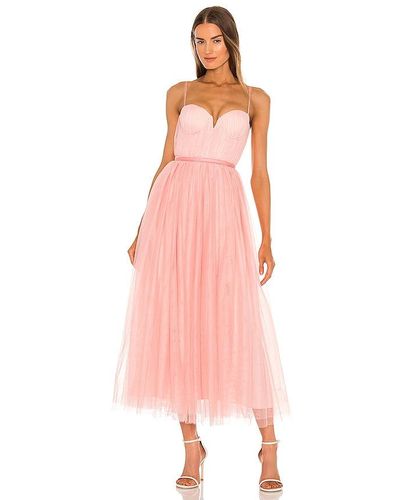 SAU LEE Selina Dress - Pink