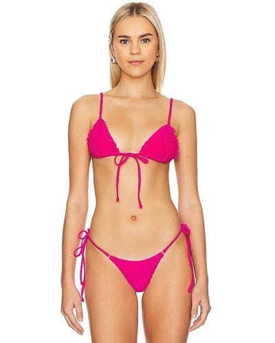 Frankie's Bikinis Penny Satin Top - Pink