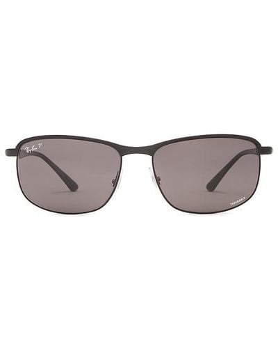 Ray-Ban Chromance Rectangular Sunglasses - Black