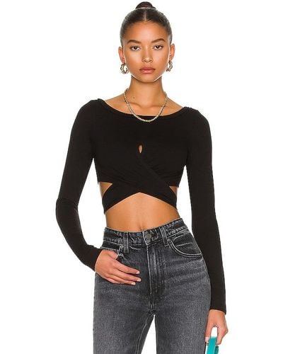 Lovers + Friends Clio top - Negro