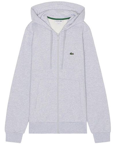 Lacoste Fleece Zipped Hoodie - ホワイト