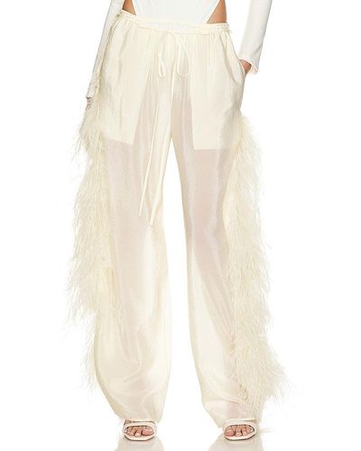 LAPOINTE Textured Sheer Cupro Drawstring Pant W Ostrich - Natural