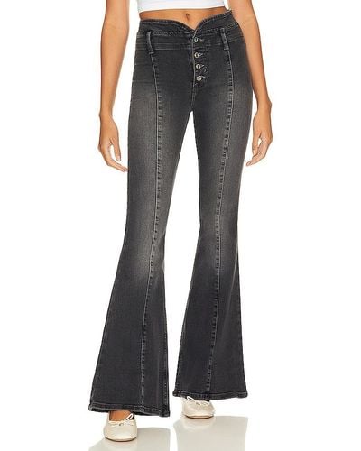 Free People JEAN TAILLE MOYENNE AFTER DARK - Bleu