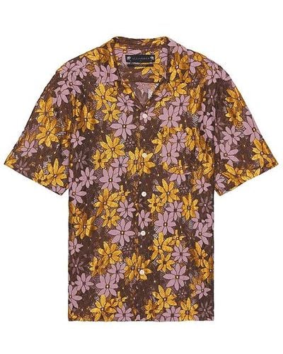 AllSaints Visalia Short Sleeve Shirt - Multicolour
