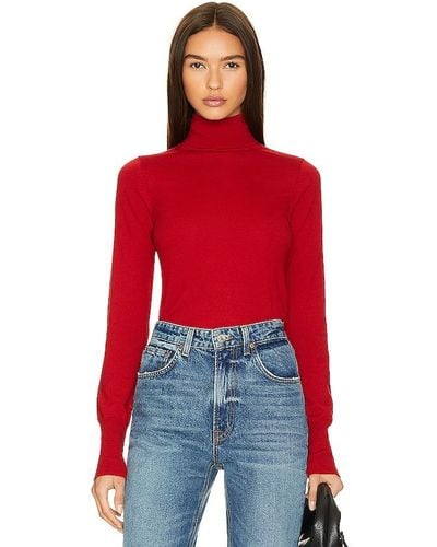 GRLFRND Merino Wool Turtleneck Sweater - Red