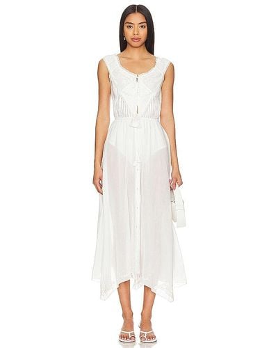 Free People X Intimately Fp Country Charm Maxi Bodysuit - White