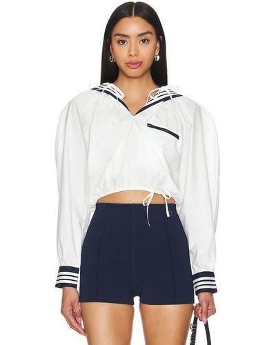 YUHAN WANG Sailor Blouse - White