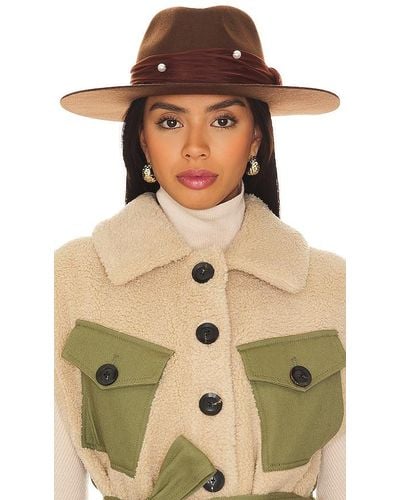 Lele Sadoughi Farrah Wool Rancher Hat - Brown
