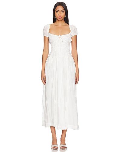 Free People MIDI-KLEID FEELING BONITA - Weiß