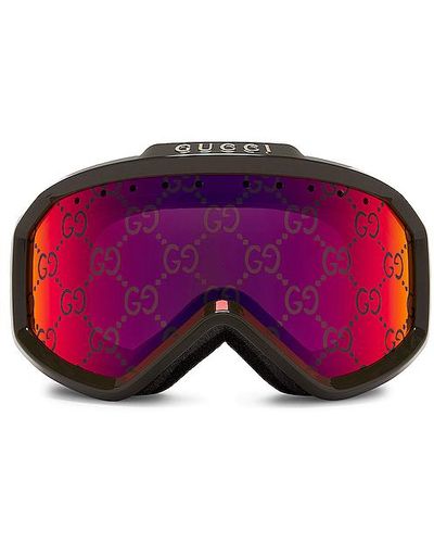 Gucci Mask Sunglasses - Red