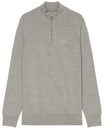 Barbour Half Zip Sweater - Gray