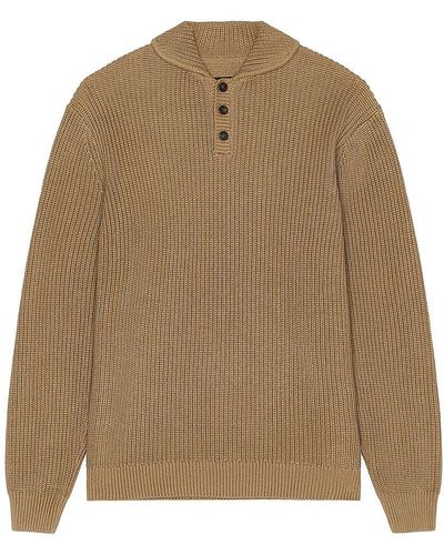 Brixton Not Your Dads Fisherman Sweater - Natural