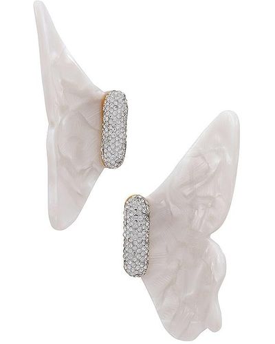 Lele Sadoughi Crystal Papillon Earring - White