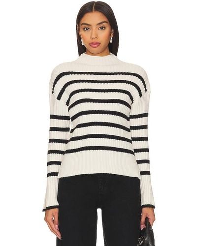 Line & Dot Sunday Stripe Sweater - Gray