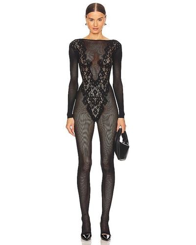 Wolford Flower lace jumpsuit - Negro
