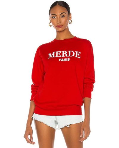 DEPARTURE Merde Sweatshirt - Red