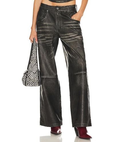Jaded London Distressed Faux Leather Colossus Pant - Black